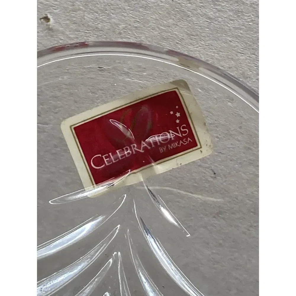 Celebrations by Mikasa Christmas Night Glass‎ Footed Candy Bowl, 6